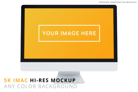 5K iMac Any Color Background Mockup for Visual Pros