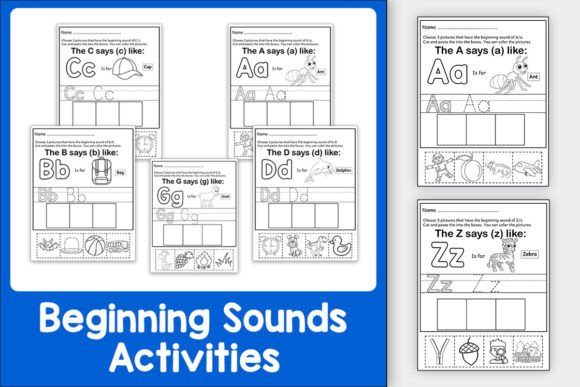 A to Z Beginning Sound Color Cut & Paste: A Creative Learning Tool