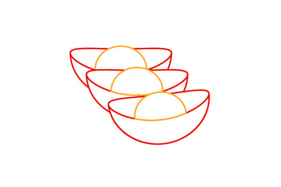 Chinese New Year Hat Color Lines-03: A Festive Design Asset