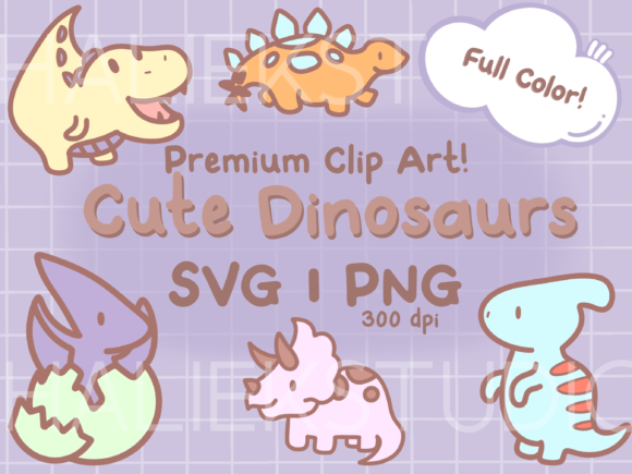 Cute Dinosaurs Color Clip Art: A Creative Toolkit