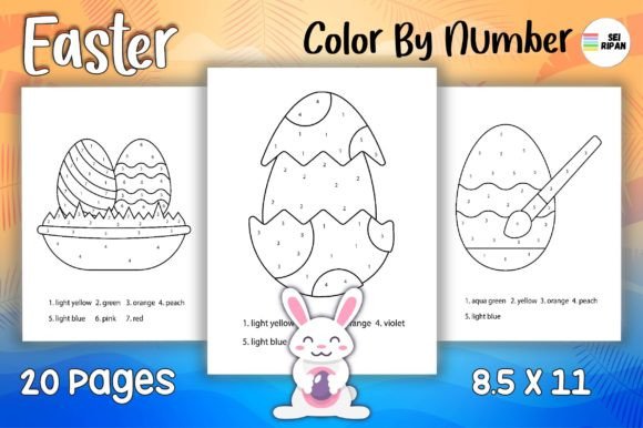 Easter Color by Number Page for Kids 03: A Designer's Guide