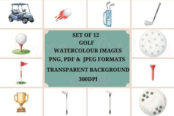Golf Watercolour Clipart Bundle: Design Guide
