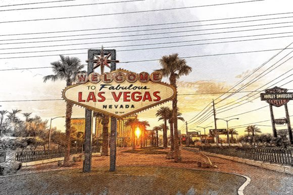 Las Vegas US Color Sketch: A Burst of Energy for Creative Projects