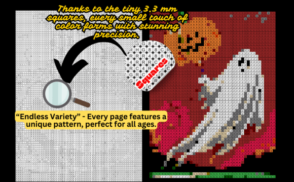 Mystery Mosaics Color by Number Reveal H