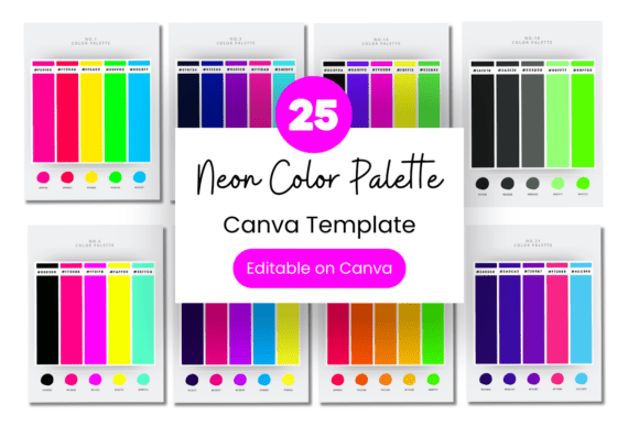 Neon Color Palette with Hex Codes for Bold Brands
