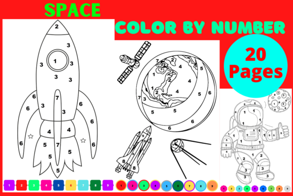 Space Color by Number 20 Pages: A Creative Toolkit for Focus and Fun