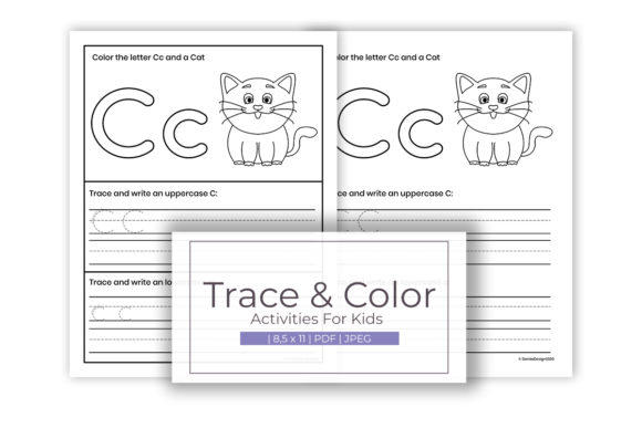 Trace and Color Activity for C Alphabet: A Creative Boost