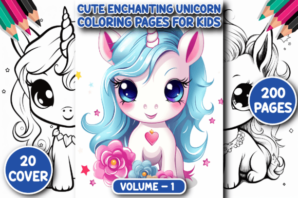 Unlocking Creative Magic: The Versatility of the 200 Cute Enchanting Unicorn Color Pages Bundle