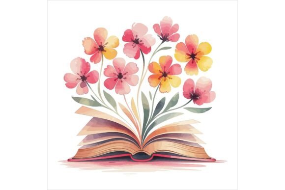 Watercolor Book Flowers Transparent EPS: Design Guide