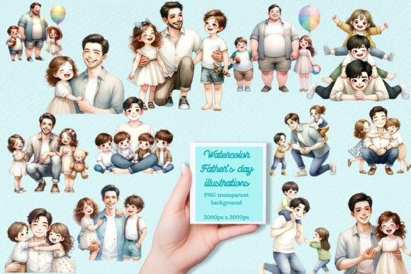 Watercolour Father’s Day Illustrations: A Heartwarming Visual Story